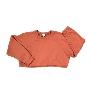 NIA Cropped Drawstring Sweatshirt